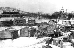 Boris Gleb, Russland, med bebyggelse, før 1900. Skoltesamisk