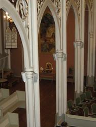 Sarpsborg kirke. 1. juledag, 25.12.2007. Oversiktsbilde fra 