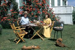 "Erigerons have". Herr og Fru Thaulow i sommerhagen.