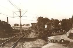 Jernbanespor på Bryn ved A/S Joh. Petersens Linvarefabrik. Ø