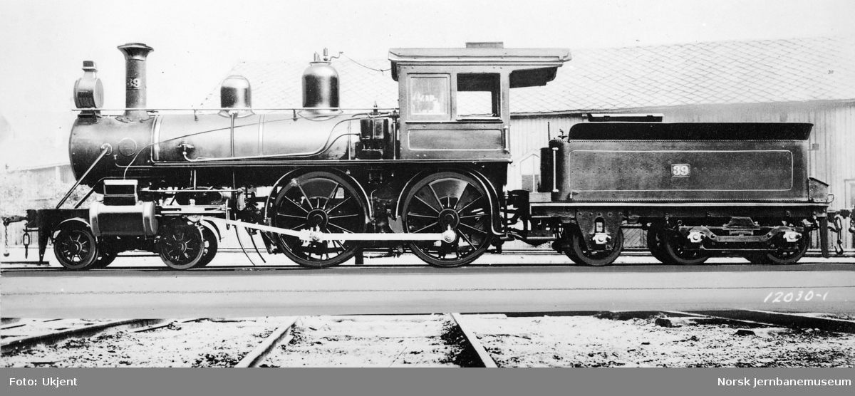 Randsfjordbanens damplokomotiv type XIX nr. 39 fra Baldwin Locomotive Works