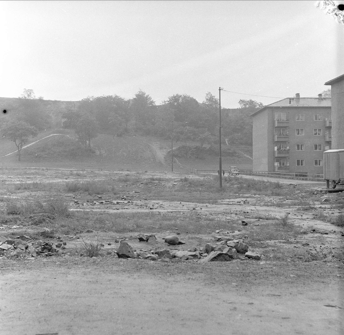 Ola Narr, Oslo, 12.09.1956. Bygninger og friareal.