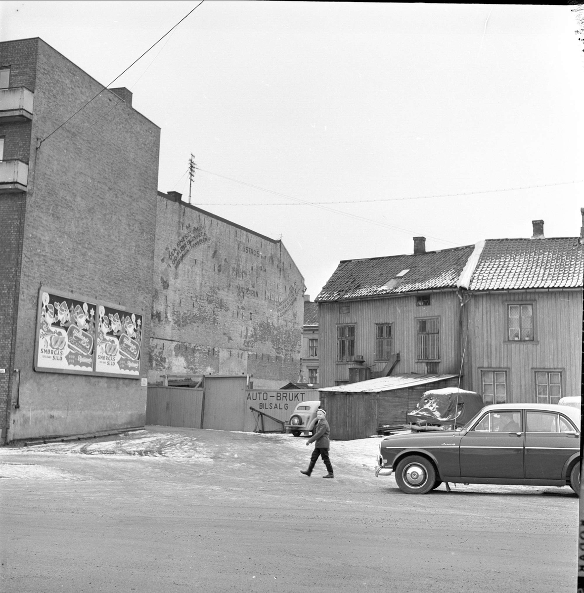 Sars gate, Oslo, 23.12.1960. Gatebilde og bygninger.
