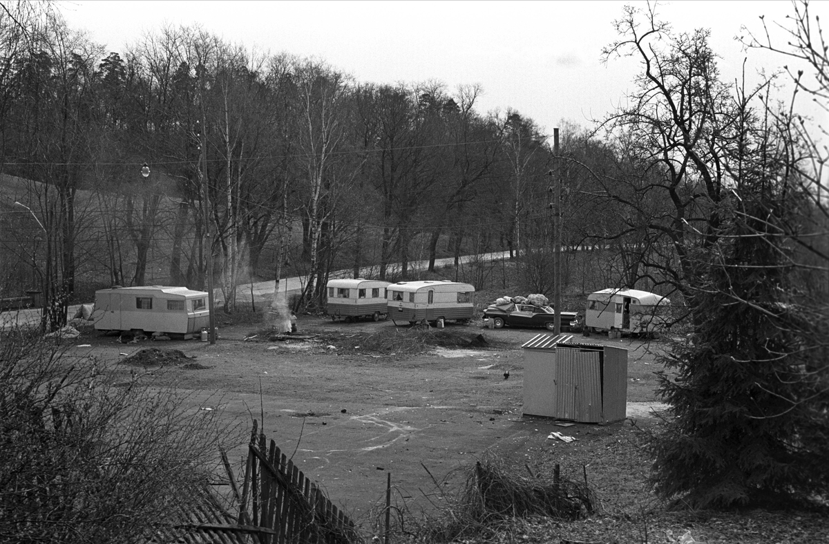 Bygdøy. Oslo, 20.04.1967. Søppel. Område med campingvogner.