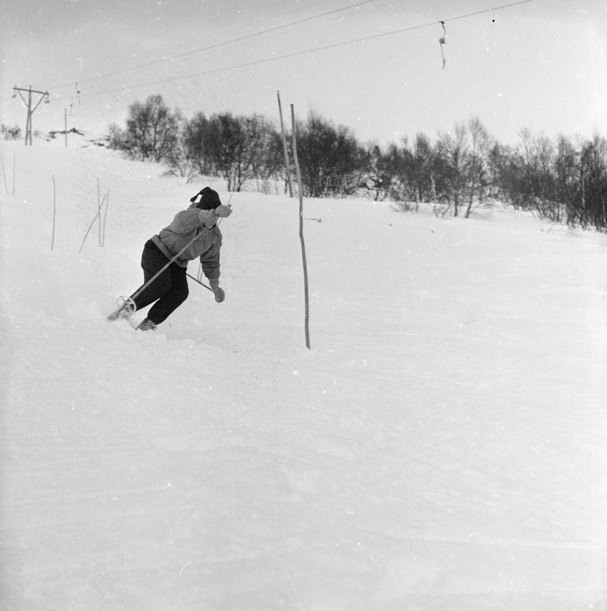 Oppdal, desember 1955, fra opptrening til Vinter-Olympiaden 1956 ...