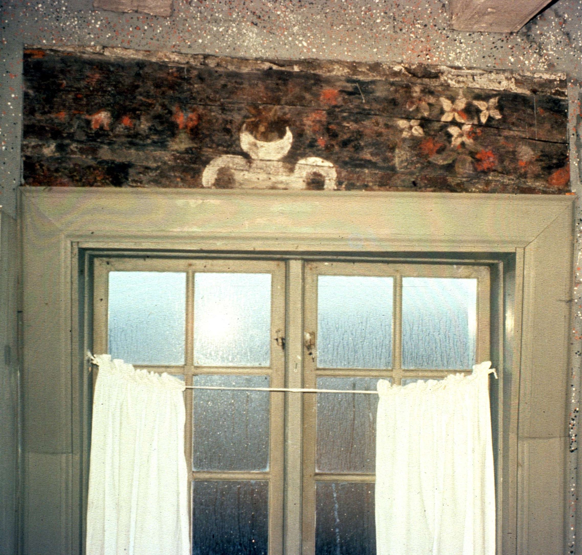 Väggmålning i Lagga gamla prästgård, Lagga socken, Uppland 1983