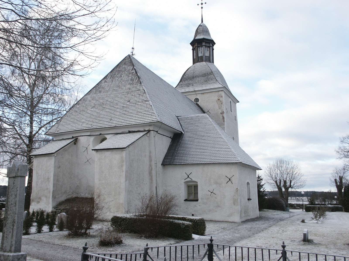 Biskopskulla kyrka, Biskopskulla socken, Uppland december 2002