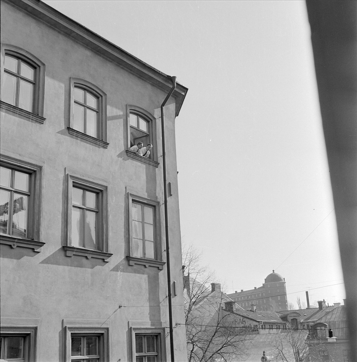 Valborgsmässofirande, kvarteret Näktergalen, Uppsala 30 april 1960