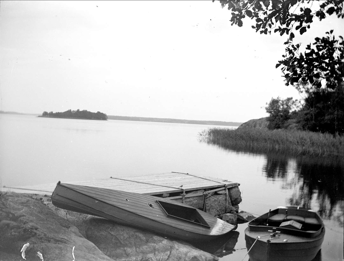 Flässjan i Ekoln, nära Krusenberg, Alsike socken, Uppland september 1910