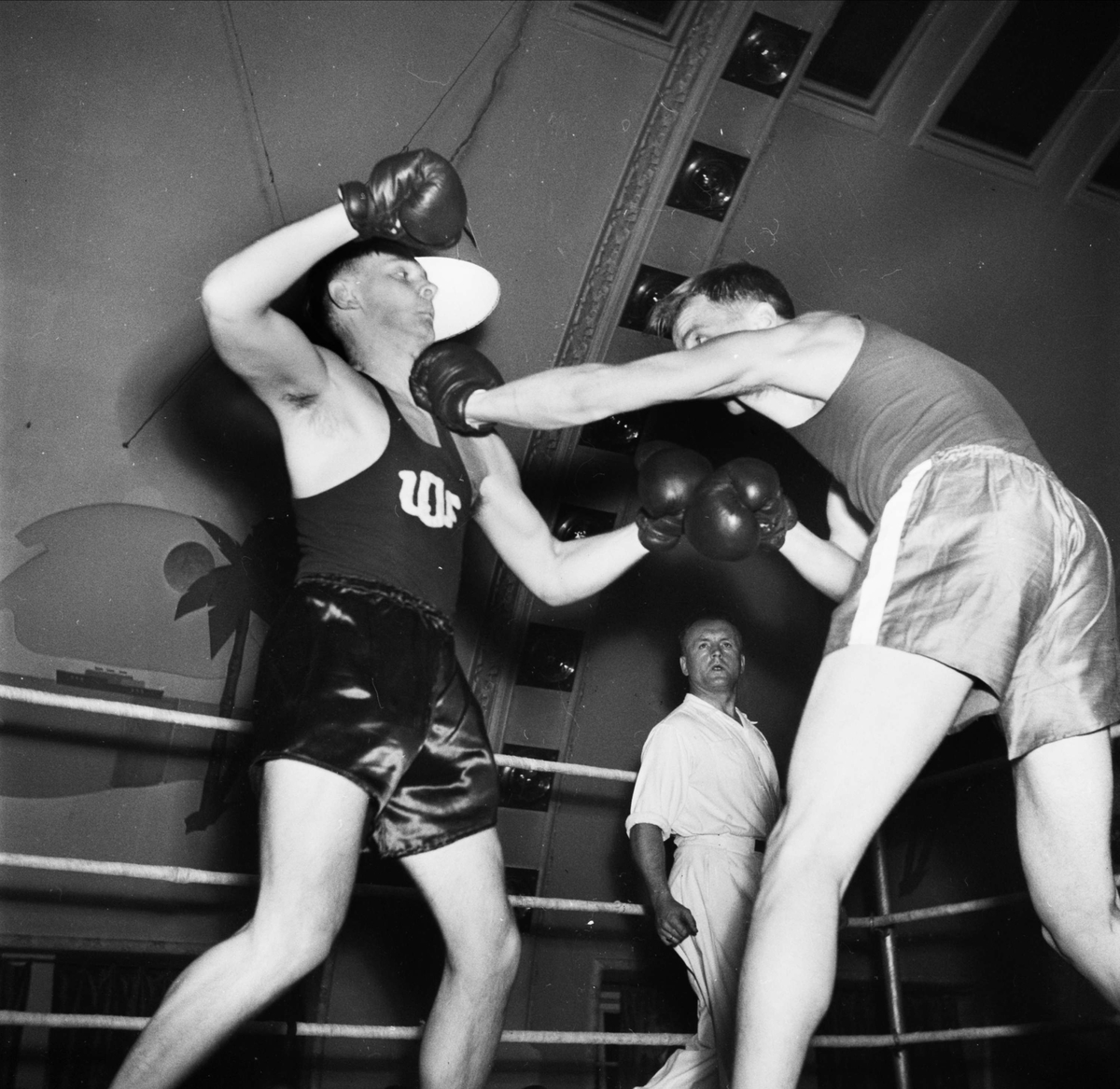 Boxning på Bluffen, Uppsala oktober 1949