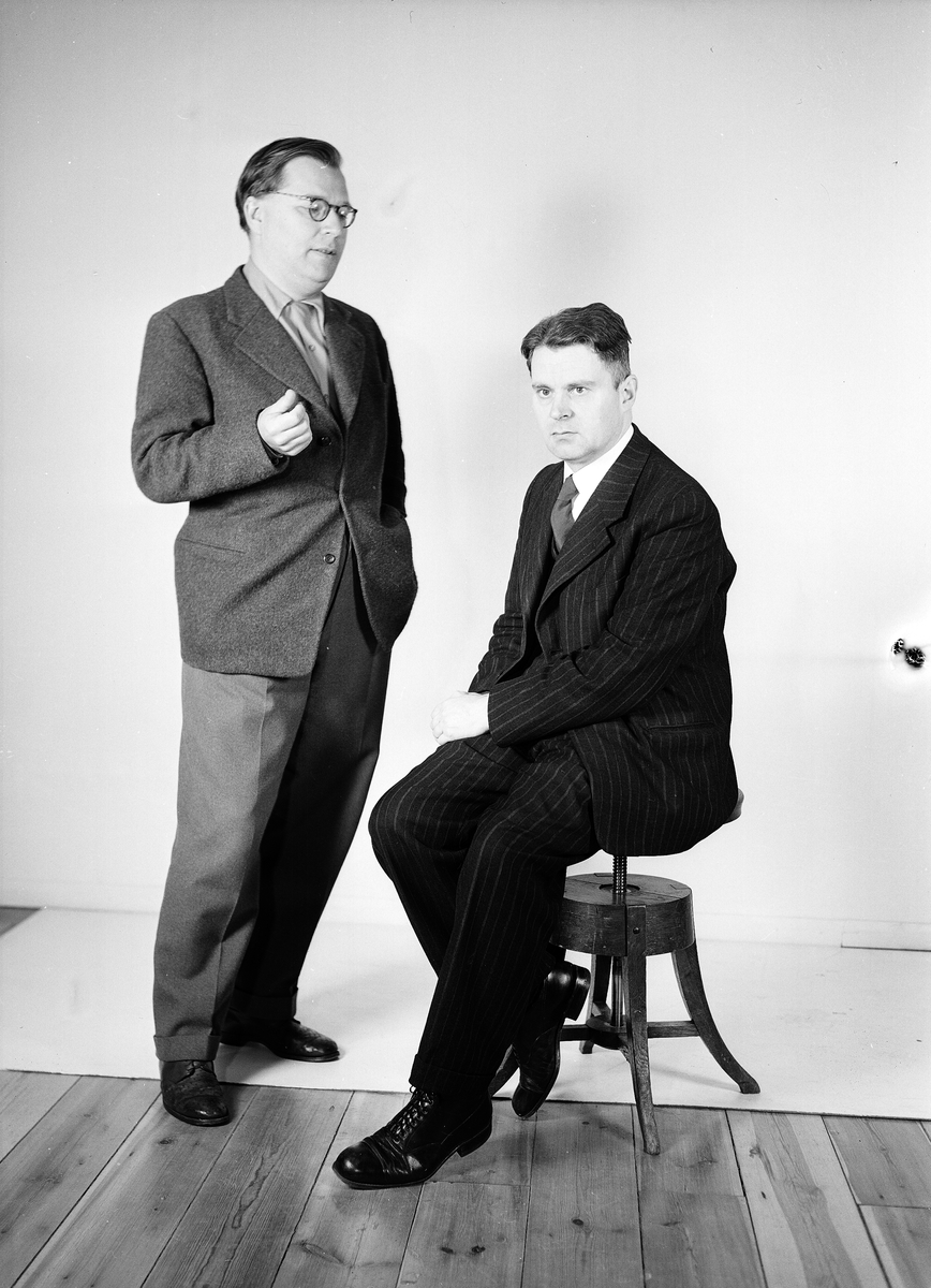 Ejnar Haglund tillsammans med Gösta Knutsson, Uppsala  1954