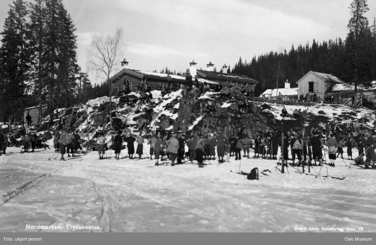 Nordmarken. Tryvannstua. - Oslo Museum / DigitaltMuseum