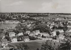 oversiktsbilde, bolighus, havn, moss indre havn, båt,