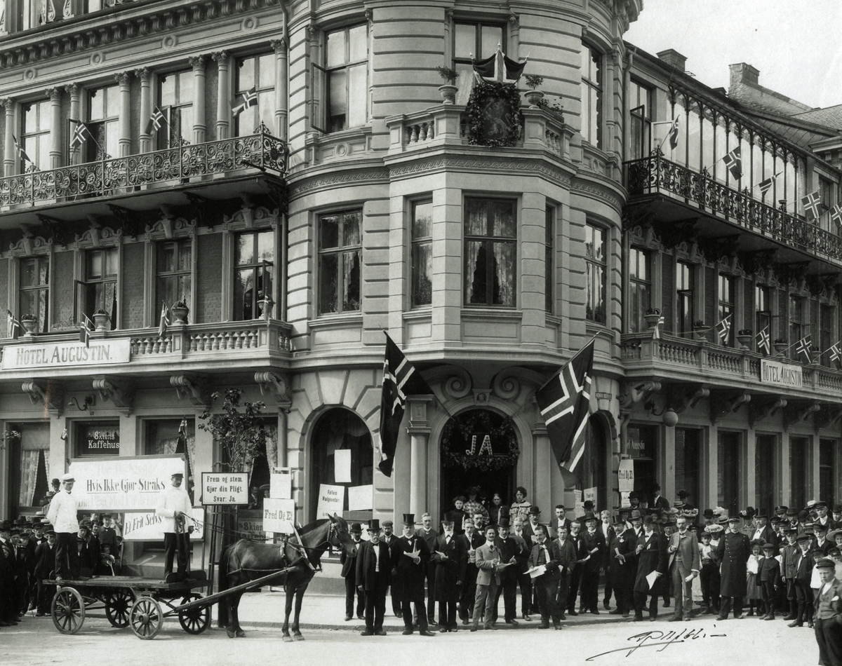 Folkeavstemning om unionsoppløsningen 1905 Hotel Augustin