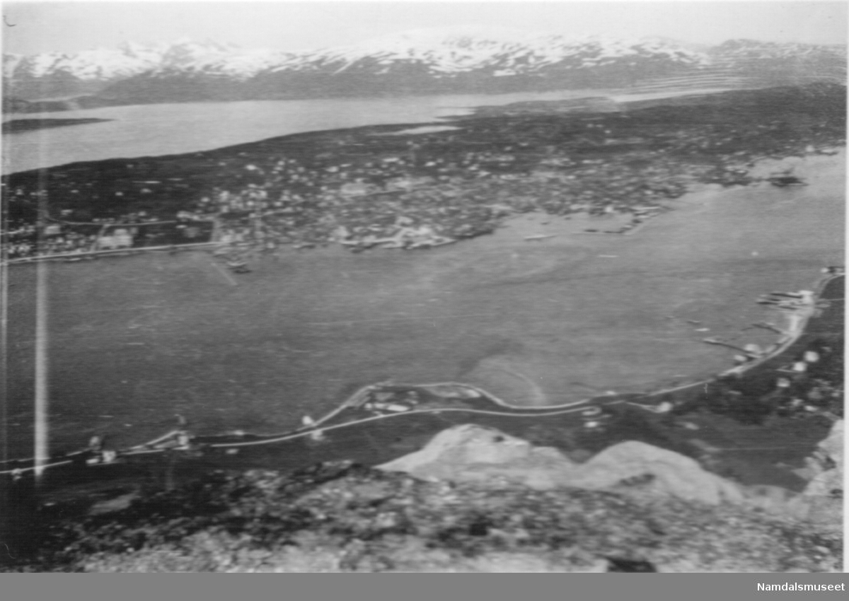 Tromsø. Sne på Kvaløya, juni 1937.