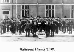 Rørvik Musikk Forening på Musikkstevne i Namsos i 1925. RMF 