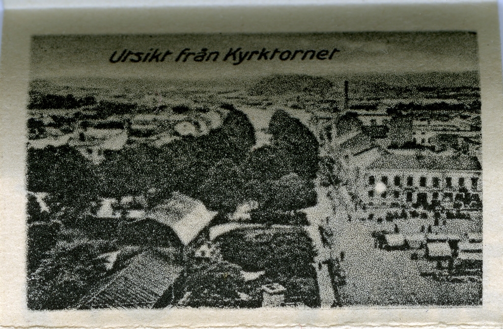 Text till bilden: "Utsikt från kyrktornet".