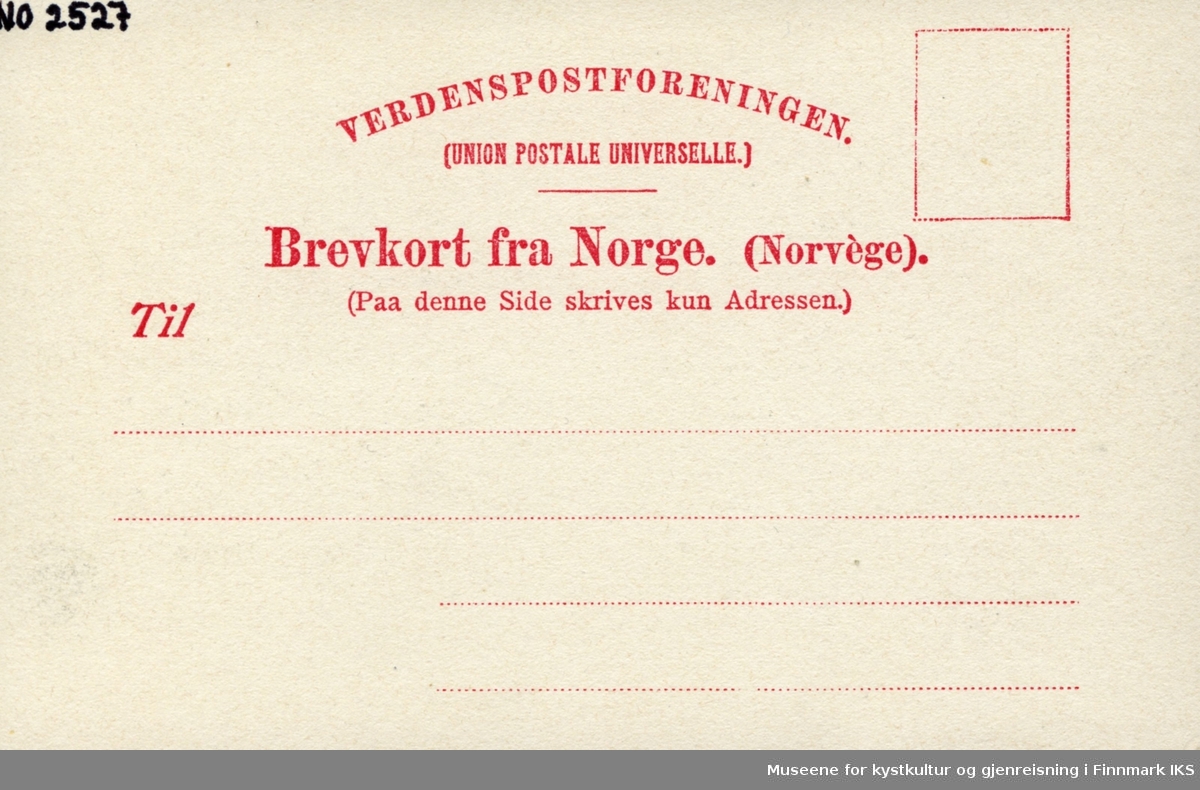 Postkort. Hornvika med passasjerskip. Ca. 1910-1929.