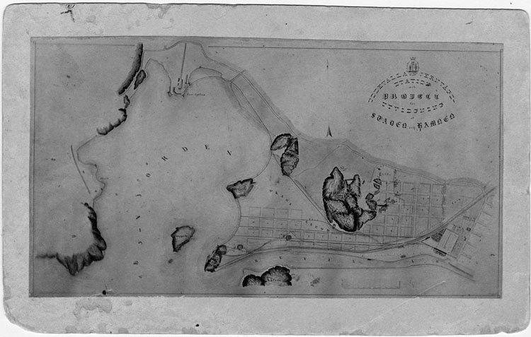 Enligt text skrivet på kopian: "Fotografi av karta över Uddevalla".


