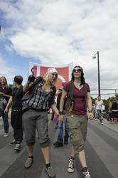 Fotodokumentasjon av Homoparaden 2008. Mennesker, opptog, pa