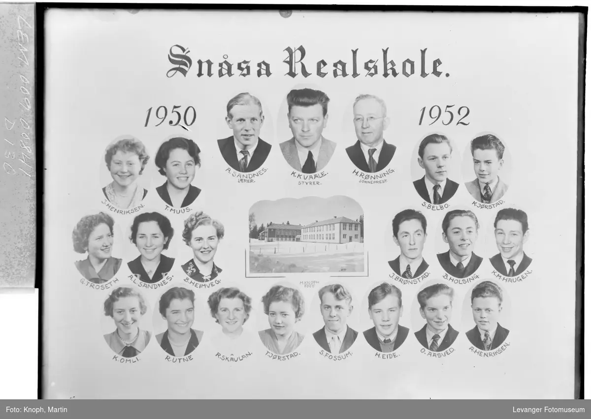Snåsa Realskole, 1950-52