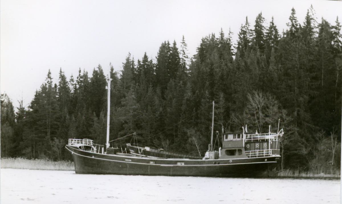 Ägare:/1962-70/: Alf Davidsson. Hemort: Fisketången.
Byggd som segelfartyg, ombyggd från motortremastskonert till motorfartyg.