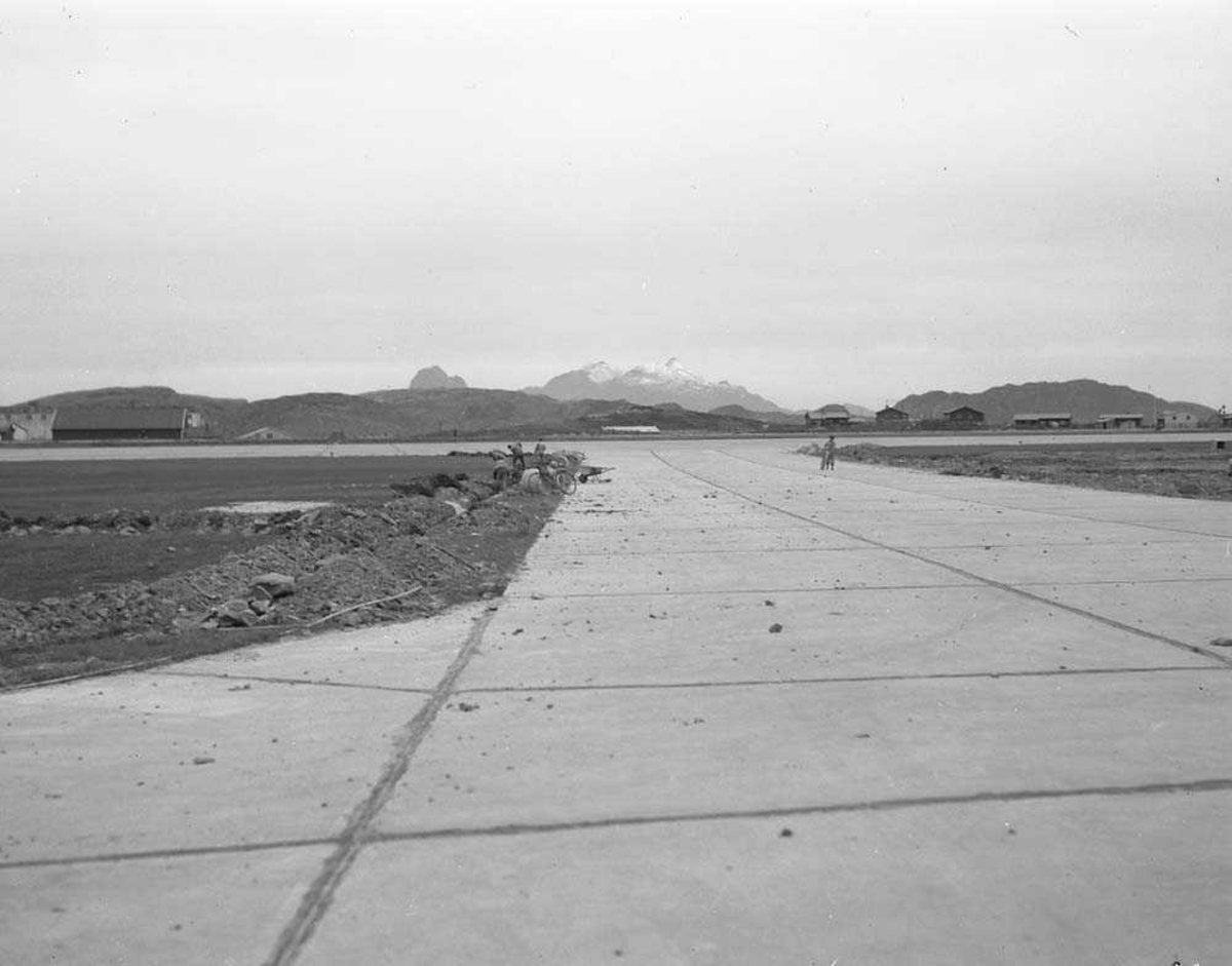 Oversikt over vestre skvadronsområde på Bodø flystasjon.