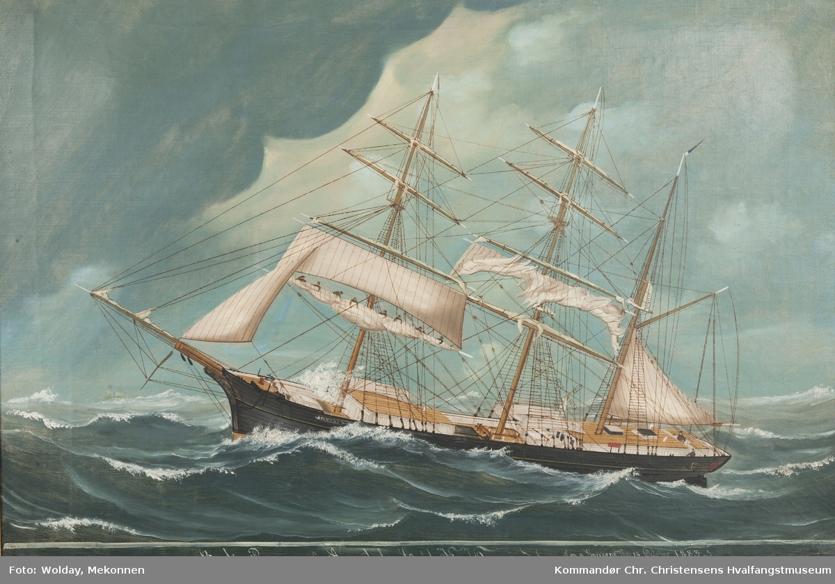 Bark Pomona av Arendal, Capt. K. J. Ommundsen