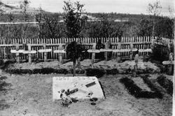 Den sovjetrussiske kirkegård på Furumoen i Narvik.  Minnepla