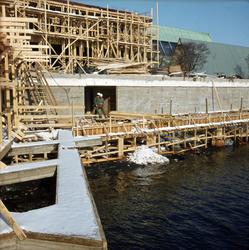 Byggeplassen sett fra sjøsiden. - Norsk Sjøfartsmuseum bygge