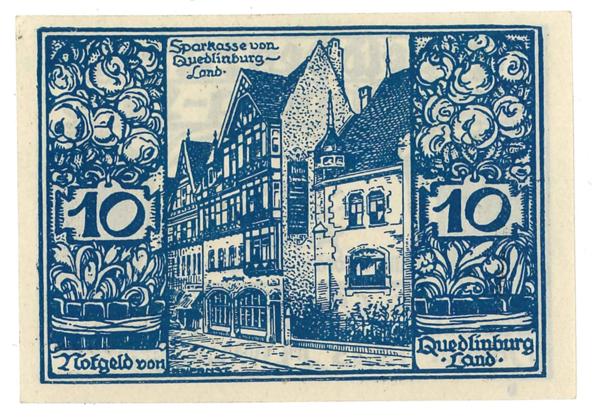 Sedel, 10 Pfennig, från år 1923.

Ingår i en samling sedlar, huvudsakligen från Tyskland.