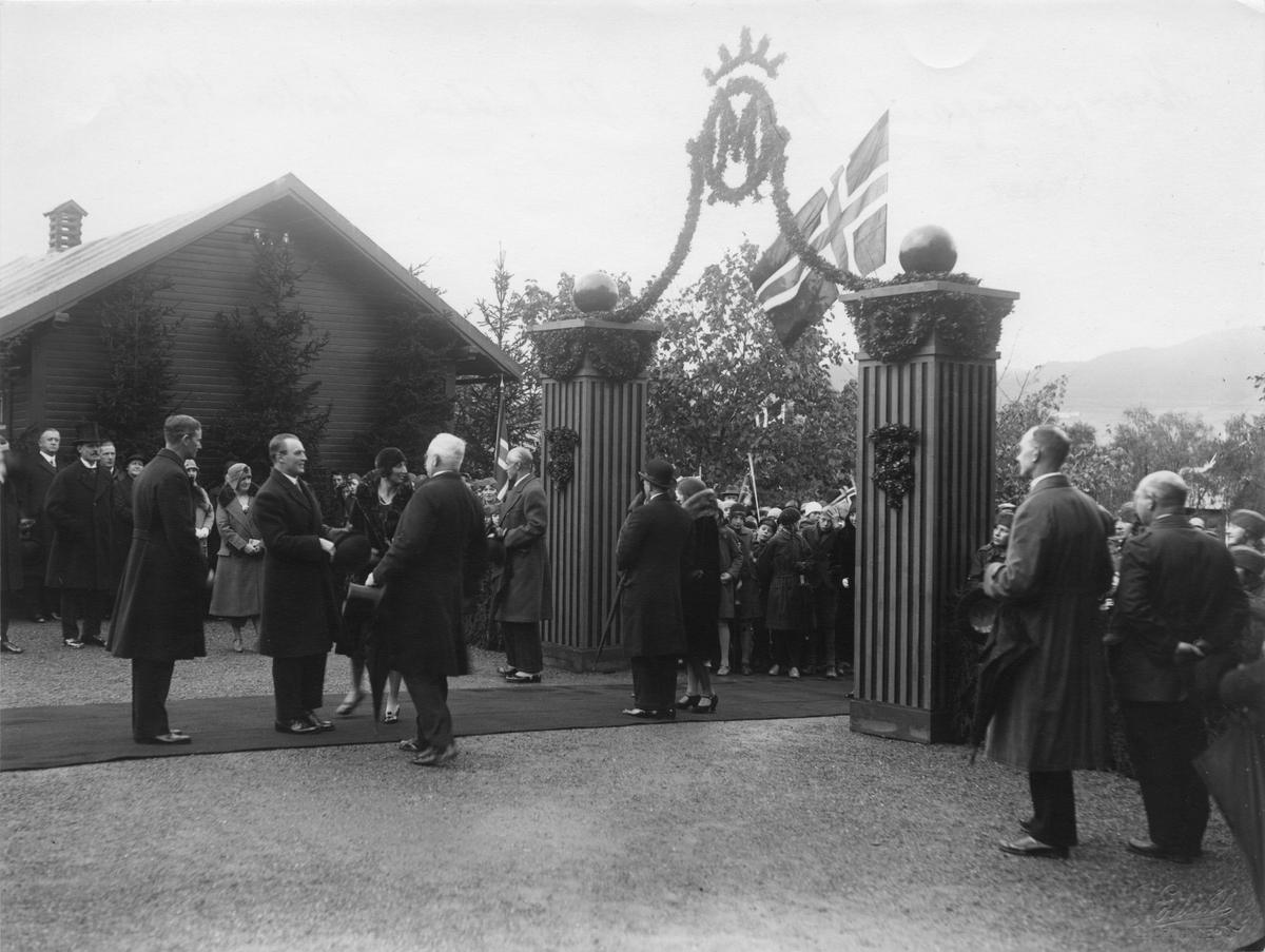 Kronprinsparets besøk i Orkanger høsten 1929.