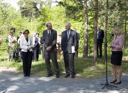 Kulturminister Anniken Huitfeldt, direktør Olav Aaraas ved N