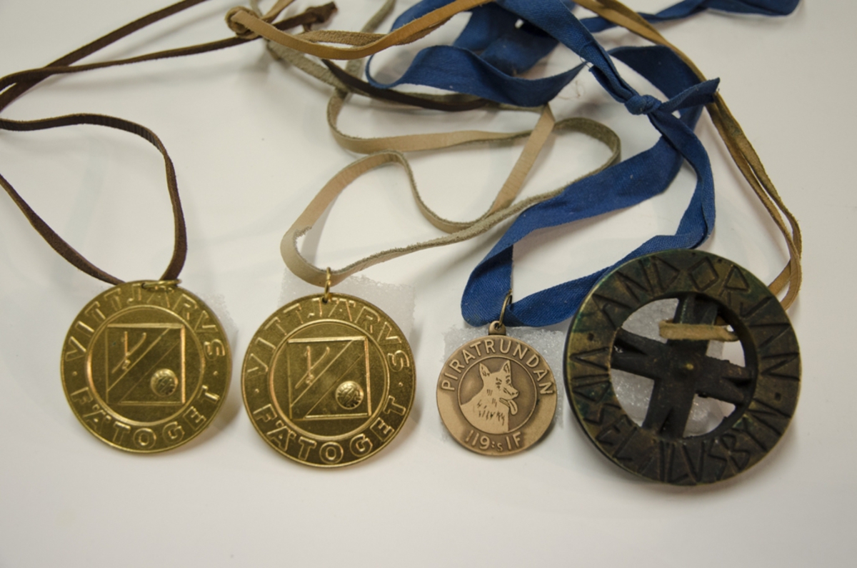4 st medaljer från Vittjärn Fätoget, andörjan och piratrundan..