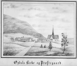 Oppdal kirke og prestegården