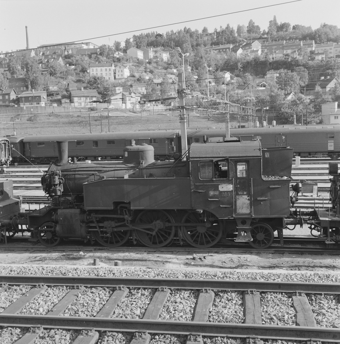 Hensatte damplokomotiver i Lodalen i Oslo.