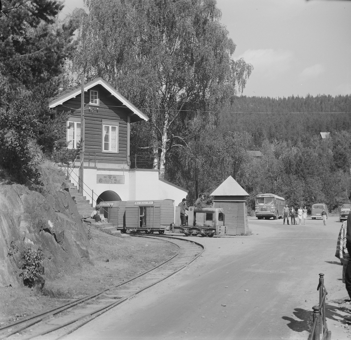 Persontog ved Sølvgruvene på Kongsberg