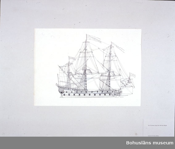 Ett 50-kanoners skepp från 1690 efter Rålamb