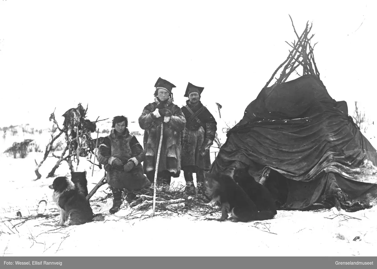 Fjellfinner ovenfor Langfjorden vinteren 1897