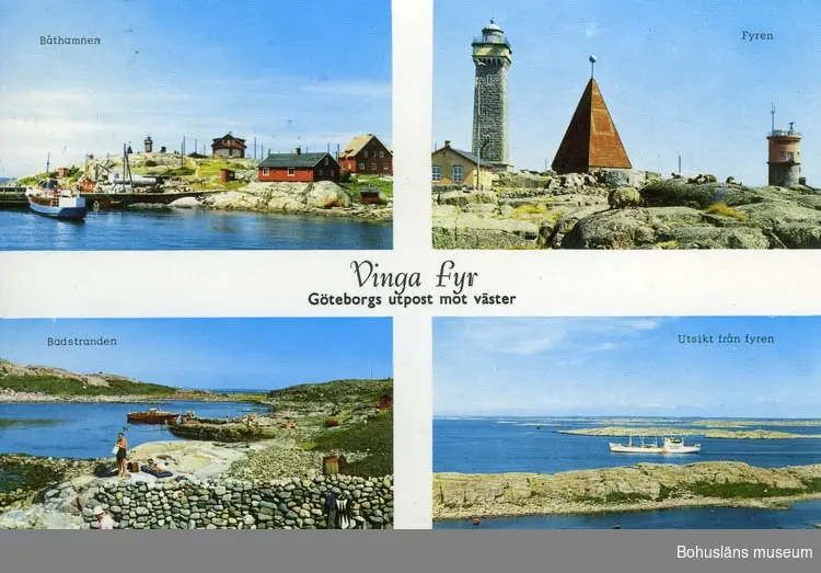 Vykort "Vinga fyr - Göteborgs utpost mot väster"