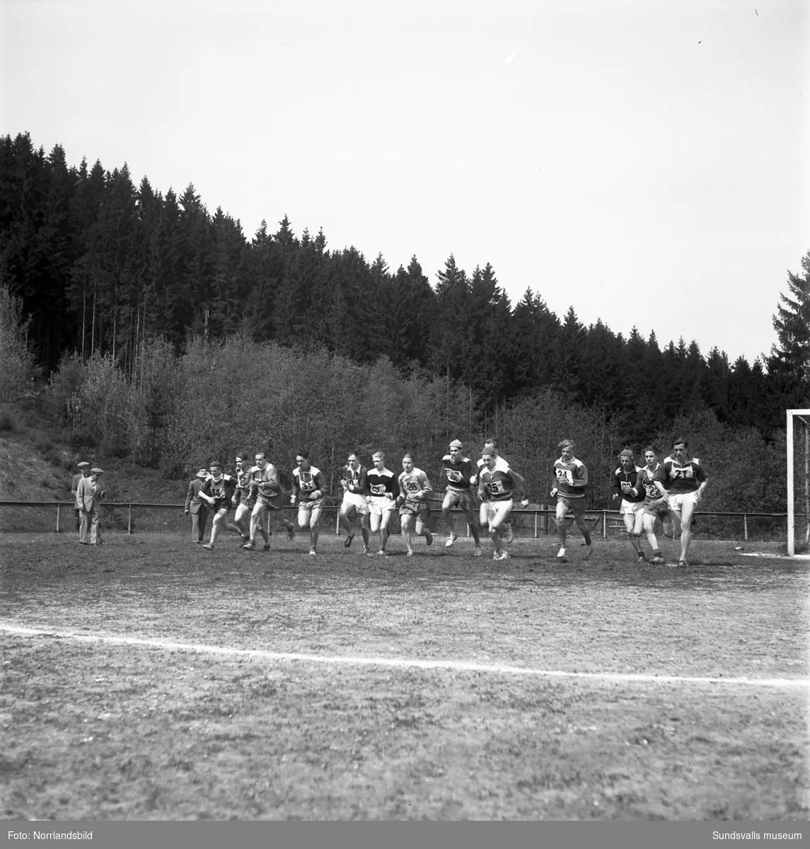 Terränglöpning i Njurunda med start och mål på idrottsplatsen vid Gumsekullen.