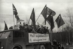 1. mai 1947, stevne på Ekeberg. Parole: Med ungdommens kraft