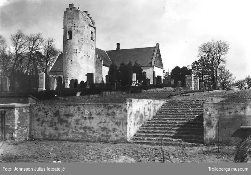 Kyrkor, Skytts härad Hammarlöv, 1928, negativ 7065