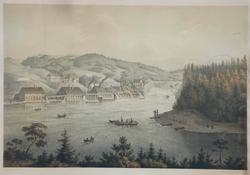 Leerfossen [Litografi]