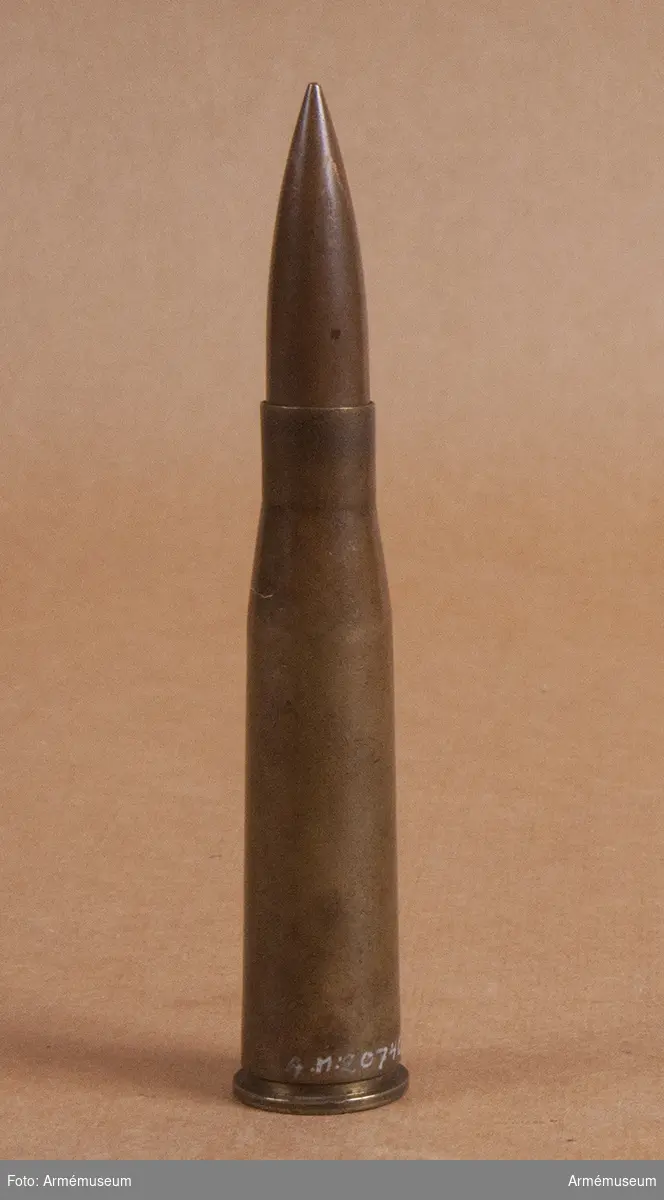 Grupp E II. 

System Mauser. Patronen tillverkad i Tyskland 1918.