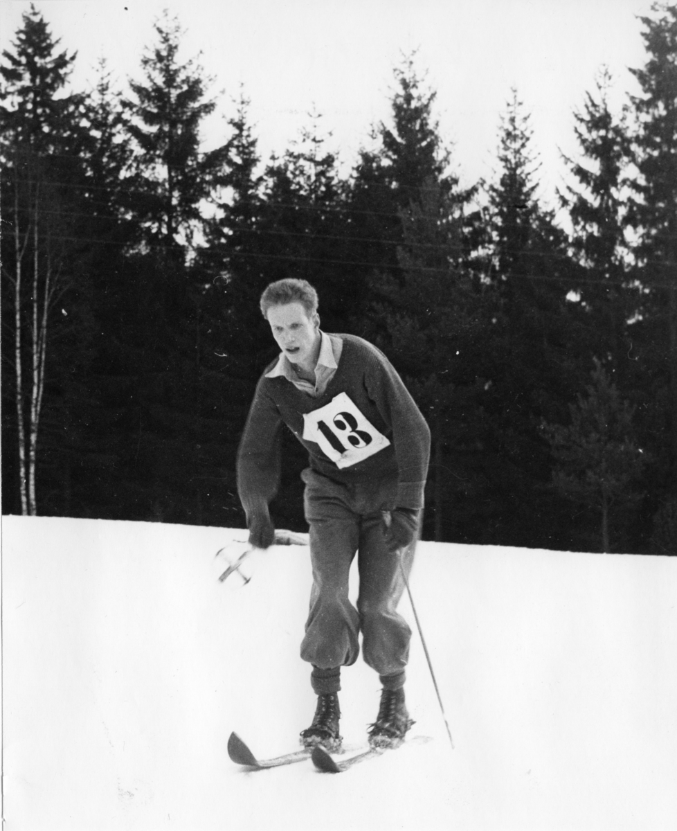 Regementsmästerskap, skidor 10 km, A 6. Konstapel Appelquist, 1.Batt.