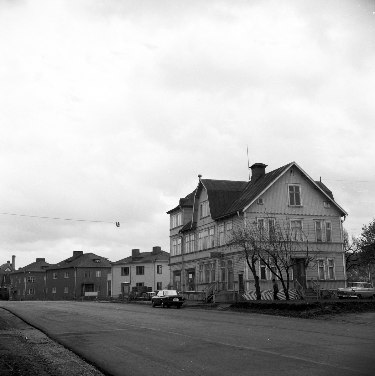 Huset "Zittran" vid Jönköpingsvägen, bilden är tagen från Vättergatan i Huskvarna.
