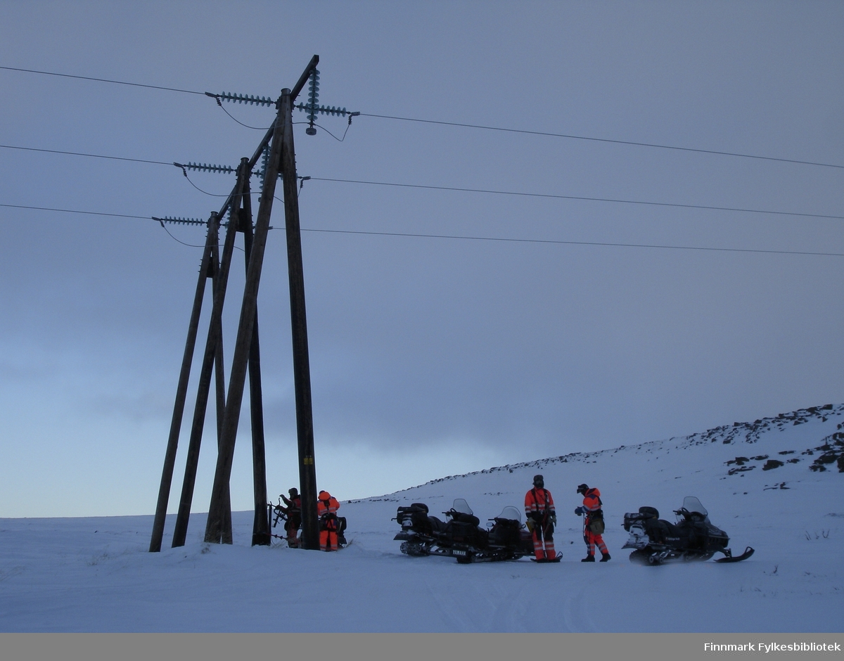 Toppbefaring, jording 66 kV linjen mellom Vadsø - Vardø.