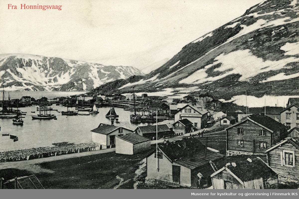 Postkort. Honningsvåg. Omkring 1908.