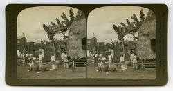 3559 A typical Village Scene in the Phillipine Islands.